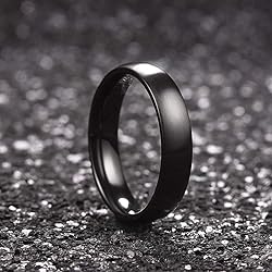 King Will 5mm Black Dome Titanium Ring Matte Finish