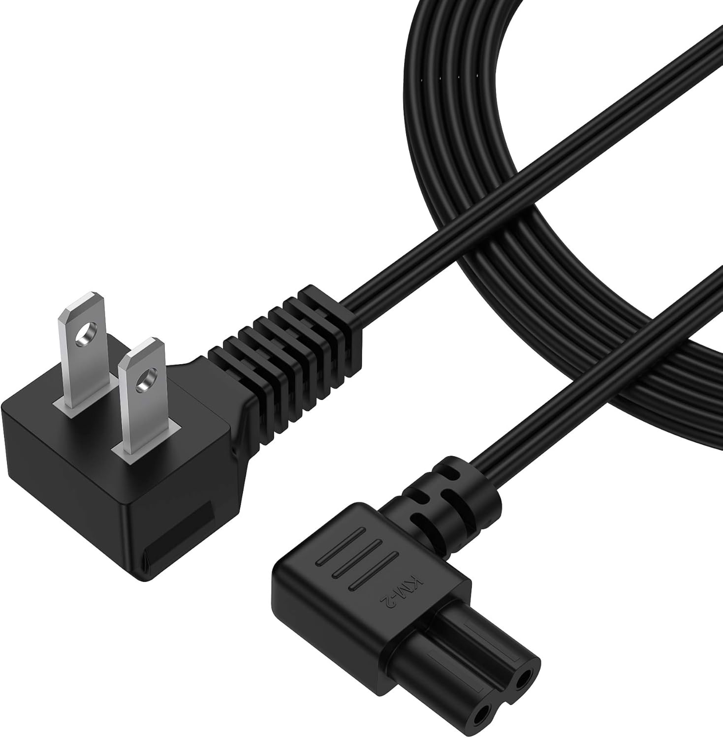 [UL Listed] BENSN 2 Prong Power Cord for Philips Toshiba LG Sony Sharp Panasonic Vizio Wall Mouted LED LCD TV; AC Plug Cable for Xbox One S/X, Sony PS3 PS4, HP Envy Canon Epson Printer etc