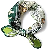 PoeticEHome 100% Mulberry Silk Neck Scarf 21"x21" Small Square Scarfs for Women Gift Packed