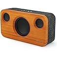 ARCHEER 25W Bluetooth Speaker (A320) with Super Bass, Loud Bamboo Wood Home Audio Wireless Speakers with Subwoofer