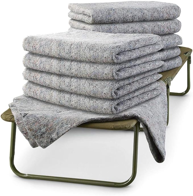 U.S. Military Surplus 10 Pack Wool Blankets, Survival Gear