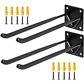 Gocenyi Garage Hook Hangers 2 Pcs, Shovel Holder Wall Mount, Rake Racks, Upgraded Ladder Hanger, Heavy Duty Folding Chair Rack, Garden Tool Hooks for Hanging Yard Tools, Ladders, Bikes and More