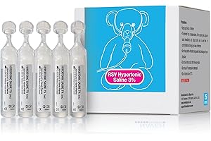 NAVEH PHARMA 3% Hypertonic Saline Solution for Nebulizer Machine | Saline Solution for Inhalation & Nasal Irrigation | Nebulizer Diluent 3% Concentration (25 Vials of 0.17 FL OZ)