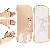 2pcs Castor Oil Packs for Hands, Reusable Hand Castor Oil Wrap Adjustable Castor Oil Pads Prevent Leakage (Khaki)