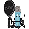 RØDE NT1 Signature Series Large-Diaphragm Condenser Microphone with Shock Mount, Pop Filter and XLR Cable for Music Production, Vocal Recording, Streaming and Podcasting (Blue)