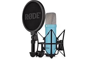RØDE NT1 Signature Series Large-Diaphragm Condenser Microphone with Shock Mount, Pop Filter and XLR Cable for Music Productio