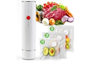 BoxLegend Handheld Vacuum Sealer for Food with 30 Reusable Vacuum Sealer Bags, Compact Vacuum Sealer Machine, Portable Seal M