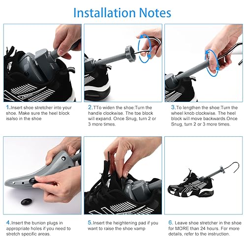 eachway Shoe Stretcher, Shoe Trees Adjustable Length Width for