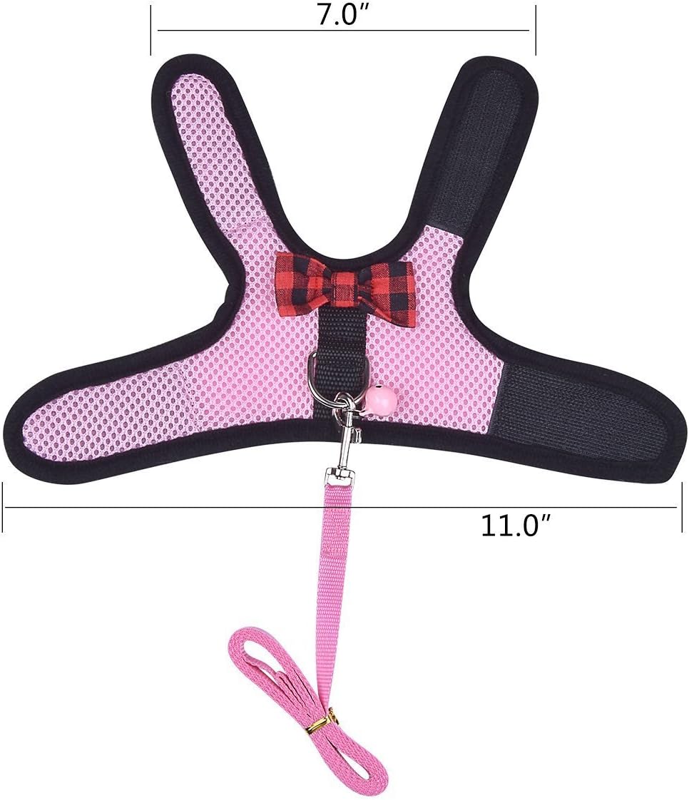 PERSUPER Small Animals Harness and Leash Adjustable Soft Mesh Small Pet
