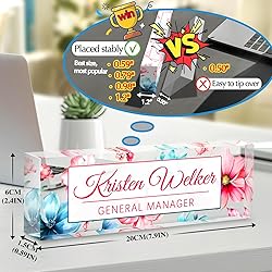 Custom Office Name Plate for Desk - Desk Name Plate