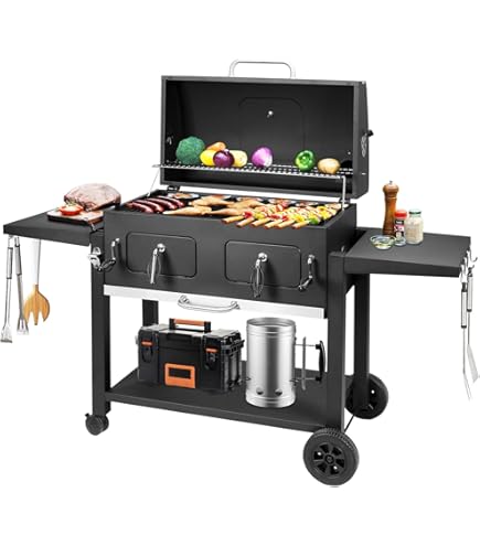 Amazon.com: Kenadne Charcoal Grill Outdoor BBQ Grill, Extra Large