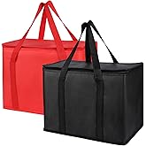 Bodaon Insulated Reusable Grocery Bags, X-Large Freezer Cooler Bag with Top, Catering Shopping Bag for Food Delivery/Travel/Groceries, Best Thermal Bags for Cold Frozen and Hot Food