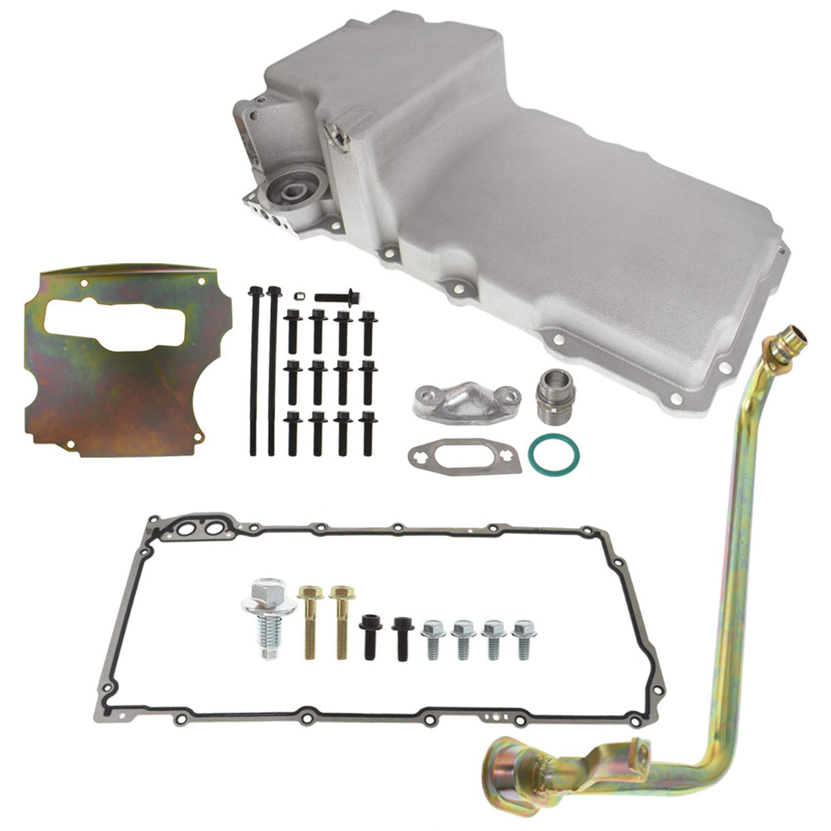 labwork 302-1 Aluminum Oil Pan Kit Replacement for 1955-1987 GM Muscle Classi Car Truck 4.8L 5.3L 6.0L 6.2L