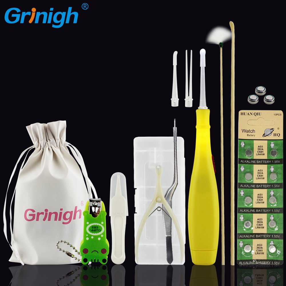 Ear Wax Remover with 8 Ear Pick & Portable Storage Bag