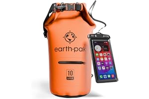 Earth Pak Waterproof Dry Bag with Zippered Pocket - Waterproof Dry Bag Backpack Keeps Gear Dry