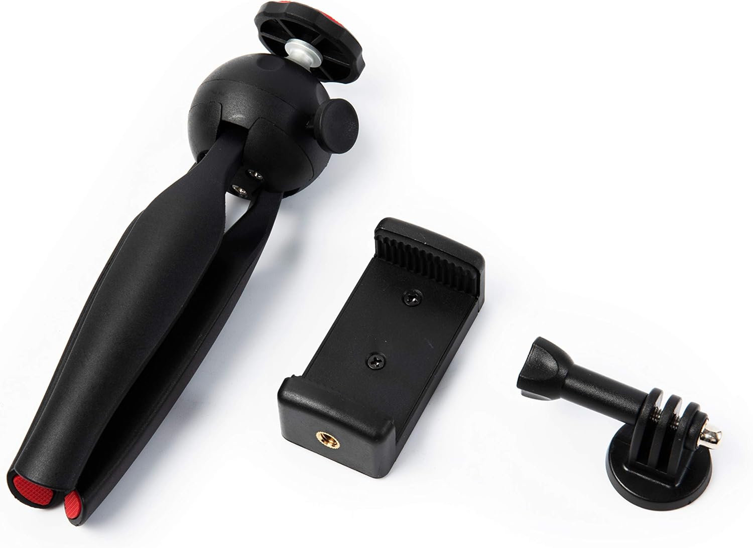 Polarduck Mini Tripod, Mini Phone Tripod Stand, Mini Tripod for iPhone/Compact DLSR/Samsung/Android Cellphone/Webcam/Projector with Universal Phone Mount & GoPro Mount, Fully Adjustable Angle Rotation : Camera & Photo