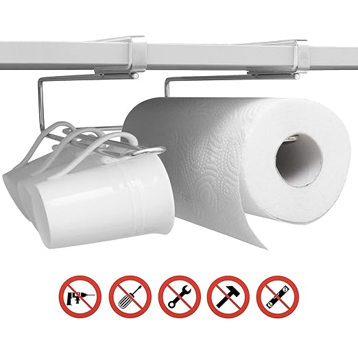 Mister Mountain® Universal Küchen Organizer - Premium Küchenhelfer aus Edelstahl ohne Bohren oder Schrauben - Tassenhalter, U