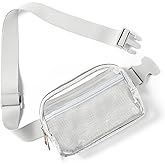 Clear Fanny Pack Stadium Approved, Waterproof Belt Bag for Women Men Fashion Waist Packs Crossbody by Amxnx
