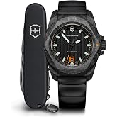 Victorinox I.N.O.X. Automatic Black Dial Black Rubber Strap Watch Set 41mm - 242023.1