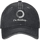 YIYHKPU I'm Thinking... Women and Men Black Visor Hats Adjustable Running Funny Baseball Cap