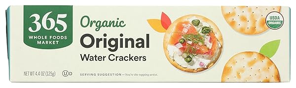 365 BY WHOLE FOODS MARKET, ORGANIC ORIGINAL WATER CRACKERS, 4.4 OUNCE