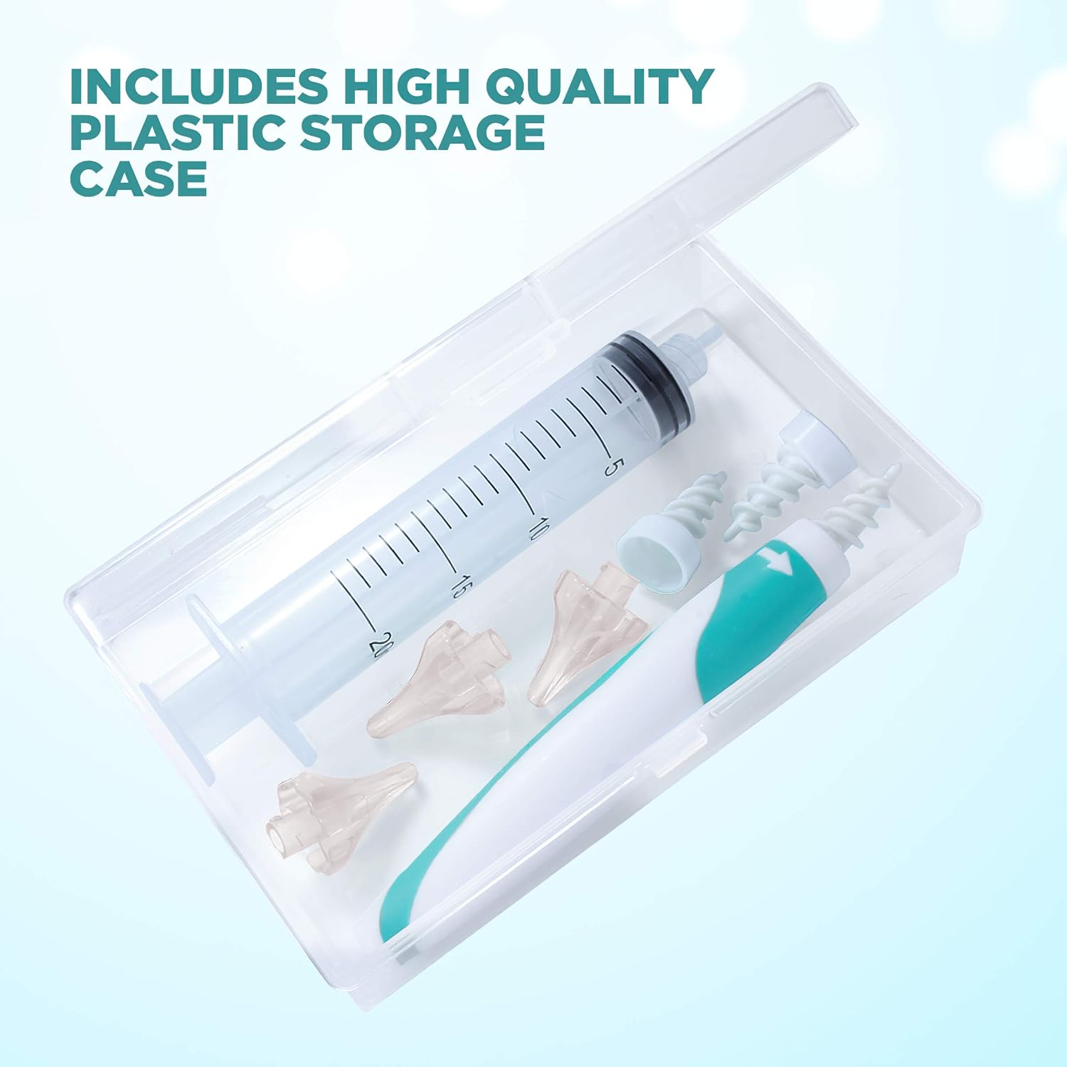 ProClinic Ear Wax Removal Kit with Syringe, Spiral Tool and 3 x Soft Silicone Tips, White, 8 Count (Pack of 1) - Image 5