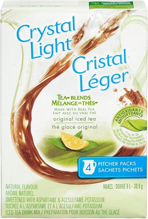 Crystal Light Pitcher Packs, Iced Tea, 4 Packets Amazon.ca Grocery