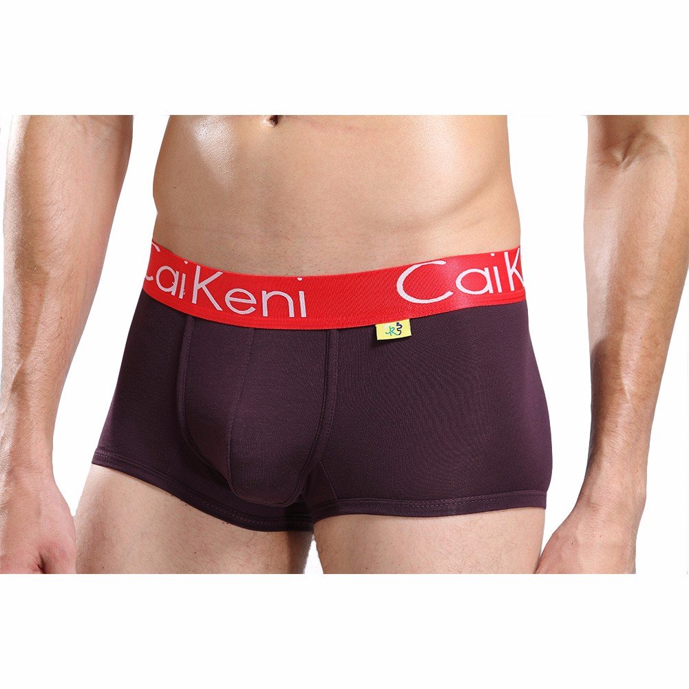 CAIKENI Men Underwear Comfort Soft Boxer Short brown XXL