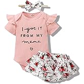 Mioglrie Newborn Infant Baby Girl Clothes Romper Shorts Set Floral Summer Outfits Cute Baby Clothes Girl