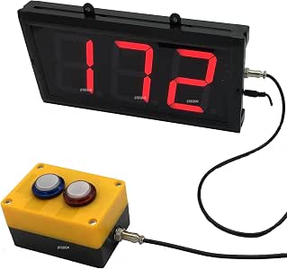 BTBSIGN LED Up/Down Counter with Switch Box & Remote Red 4'' LED ...
