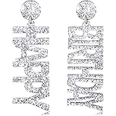 Birthday Earrings Acrylic Glitter HAPPY BIRTHDAY Letter Drop Dangle Earrings for Women Jewelry Party Festive Gifts