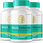 Neuro Defender Brain Supplements for Memory and Focus Capsules NeuroDefender Advanced Formula Brain Health Support Pills, Extra Strength Nootropics Neuro Defender All Natural Reviews (3 Pack)