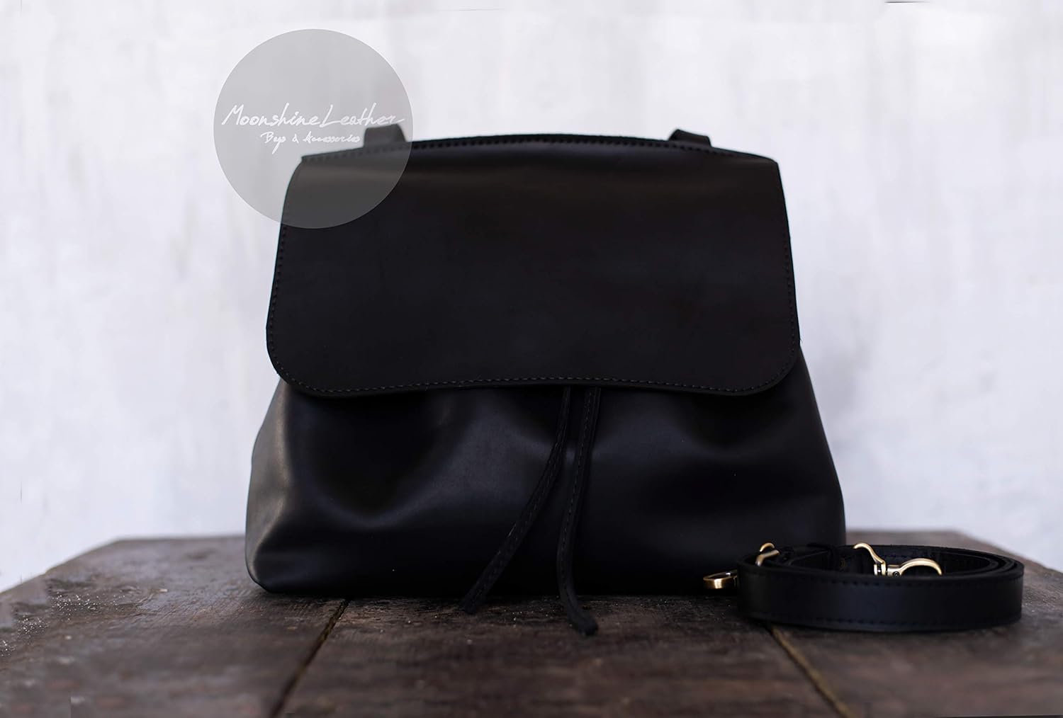 distressed leather tote