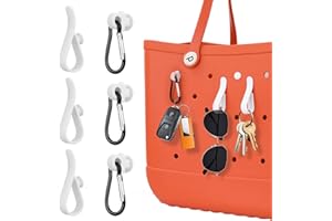 Muswelf Accessories for Bogg Bag, Two Styles of Hooks for Bogg Bag, Key Holder for Bogg Bag Hanging Keys, Sunglasses, Headphones and Other Small Items on Your Beach Bag