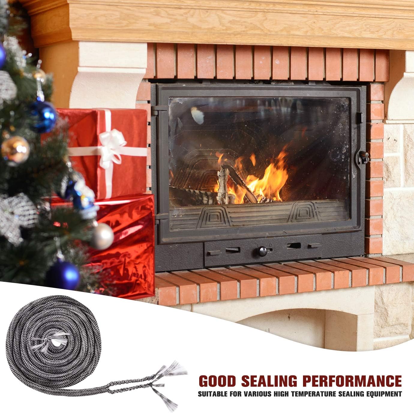 WXJ13 Wood Stove Door Gasket Fiberglass Rope Seal Wood Stove Rope Seal