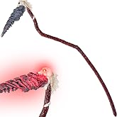 Spooktacular Creations 52" Halloween LED Reaper Scythe, Light Up Assembled Grim Reaper Scythe Costume Accessory, Glowing Weapon Prop for Halloween Costume Party, Grey