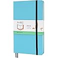 Hardcover Notebook Blank Journal Sketchbook for Drawing, Medium 5.5 by 8.4 Inch, 100 GSM Thick Paper (ReefBlue, Plain)