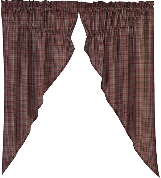 Amazon Com Vhc Brands Primitive Rustic Lodge Window Tartan