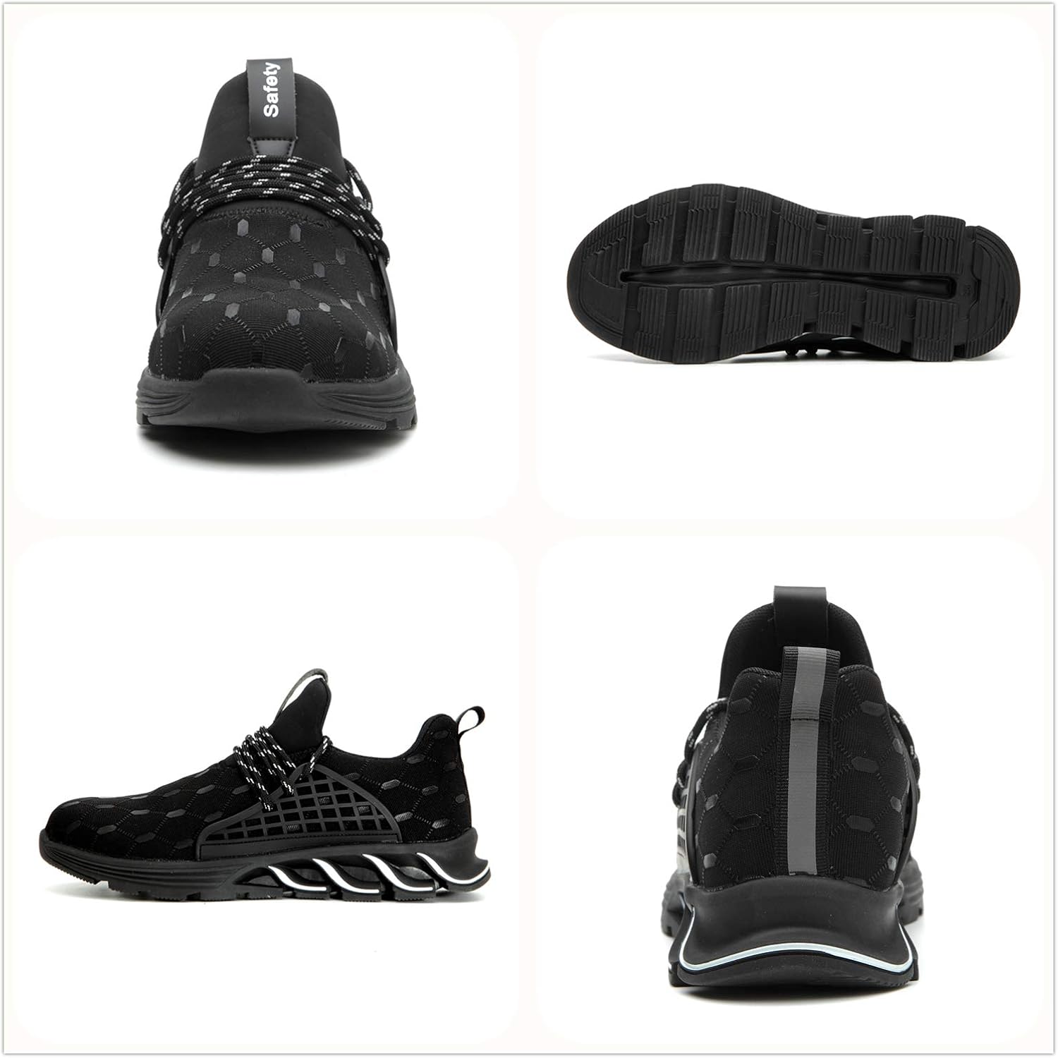 SYLPHID Steel Toe Shoes Work Safety Shoes for Men and Women Breathable Industrial & Construction Sneakers Puncture Proof Footwear: Shoes