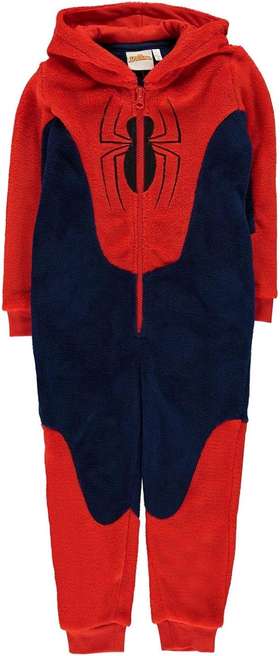 Spiderman Childrens Hooded Robe Dressing Gown Onesie Nightwear Kids by
