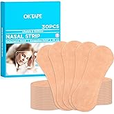 OK TAPE Nose Strips for Breathing and Snoring, 30Pcs Beige, Nasal Strips for Snoring and Running, Performance Boost Snoring Solution, Help Relief Nasal Congestion and Reduce Snoring
