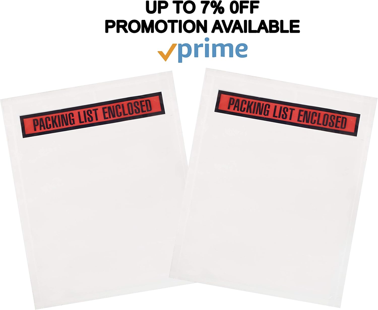 adhesive packing slip pouch