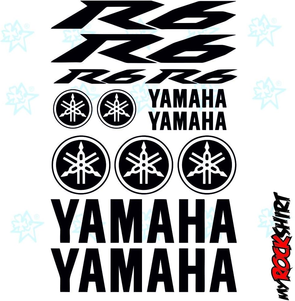 Yamaha R6 Set 30 x 20 cm Type 2 Sticker/Tuning Motorbike Sponsor Logos