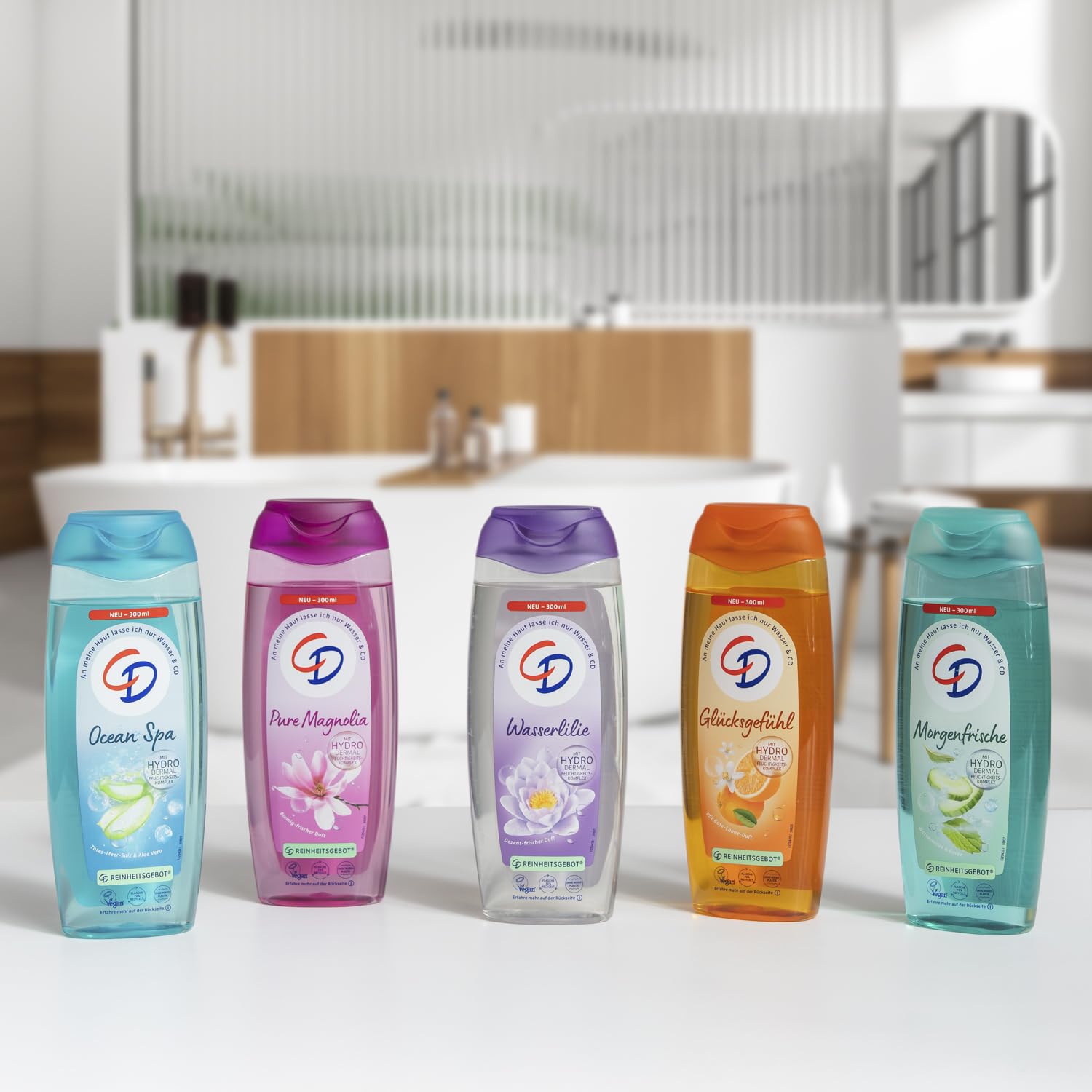 CD Dusche 'Morgenfrische' | Duschgel mit Pflanzenextrakt | Pflegeprodukt mit belebendem Duft | Mit Hydro-Dermal-Komplex | Für empfindliche Haut geeignet | ohne Mikroplastik & vegan | 300ml 4
