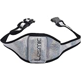 Lesmic Adjustable Fitness Aerobic Mic Belt Microphone Pouch Bodypack Holder Transmitter Carrier for Spinning Group Fitness Exercise GX instructors Theater speakers (White Vertical)