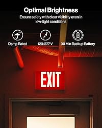 Sunco 6 Pack LED Exit Sign with Emergency