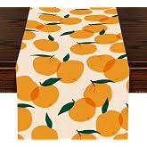 Watercolor Fruit Botanical Print Table Runner, Kitchen Dining Table Decor, Orange Lemon Decor Table Runners for Indoor Outdoor Home Farmhouse Holiday Wedding Birthday Party Decoration, 13 x 72 Inch