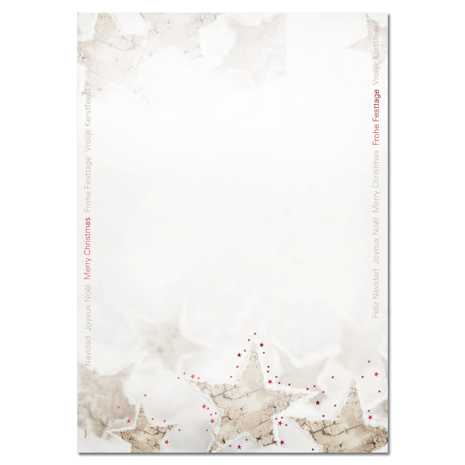 SIGEL DP250 Christmas writing paper "Cristmas Timber", A4, 90 gsm, 25 sheets