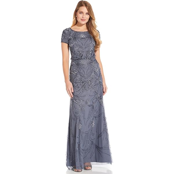 a line date night dress Adrianna Papell AP1E201359 Long Formal Evening Dress