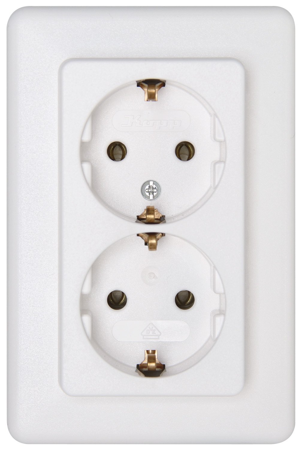 Kopp 912613066 Europa Protective Contact Socket, 2-Way without Increased Contact Protection, Arctic White